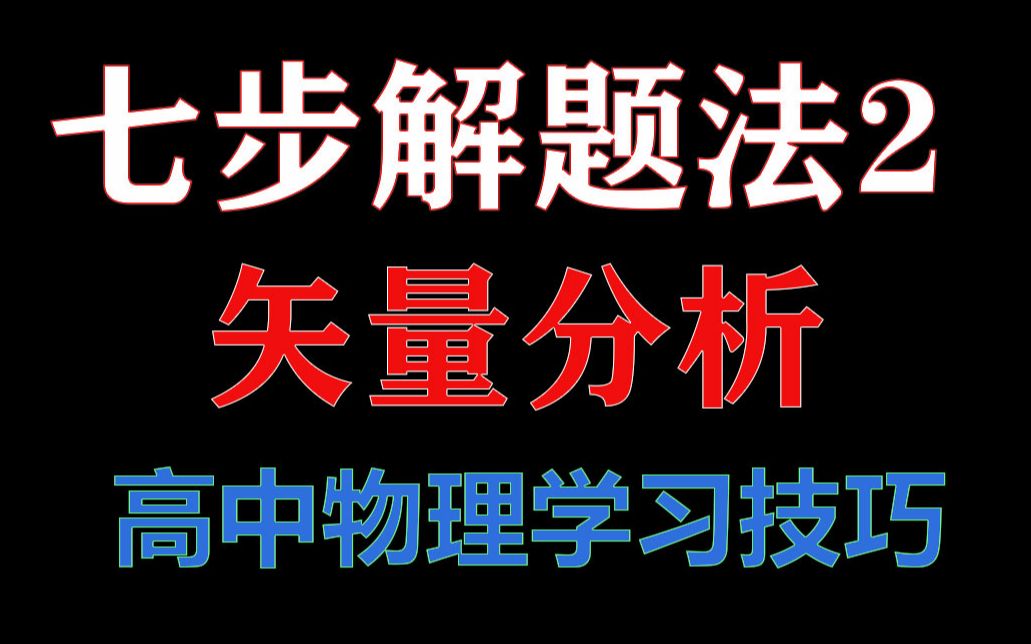 【高中物理】七步解题法2矢量分析|高考物理学霸学习方法,|高中物理解题技巧|高中物理学习方法|高考物理考点知识点大全|高三物理复习|高中物理学习技巧...