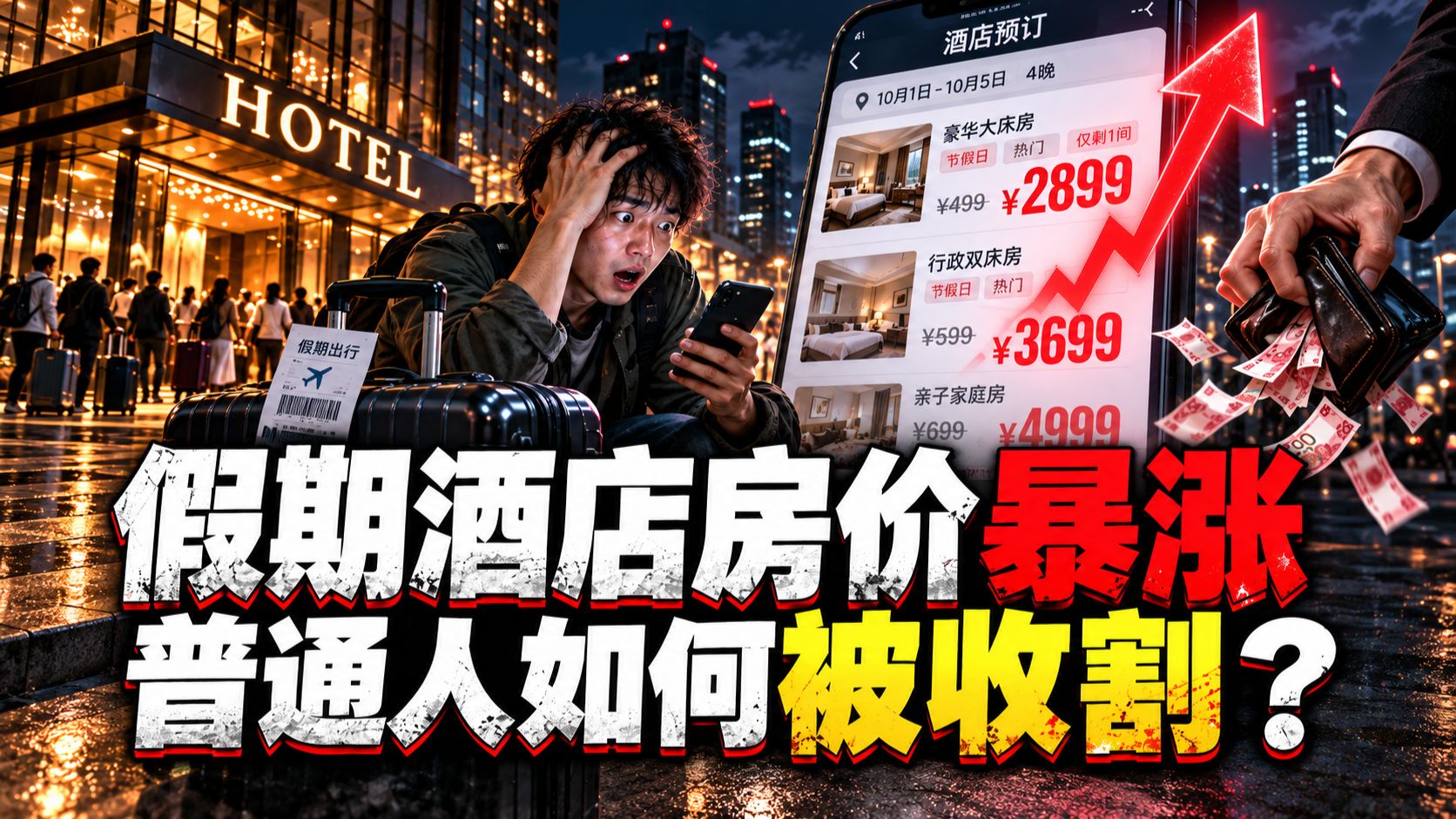 假期酒店房价暴涨：67元的房间标到743元，普通人好不容易放假，怎么就被“旺季”收割了？