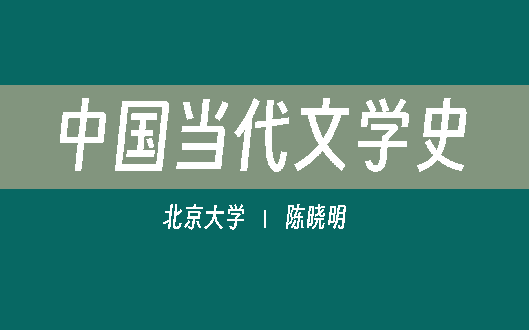 【北京大学】中国当代文学史(全45讲)陈晓明哔哩哔哩bilibili