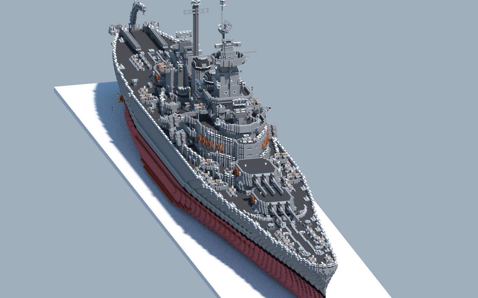 minecraft 2:1 uss north carolina bb-55