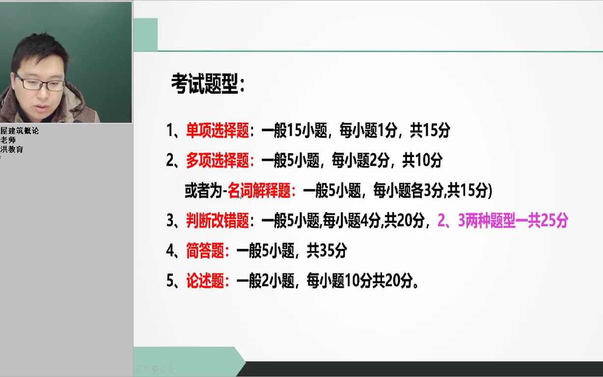 [图]四川自考工程造价本科08984 房屋建筑工程概论 统考复习全套视频