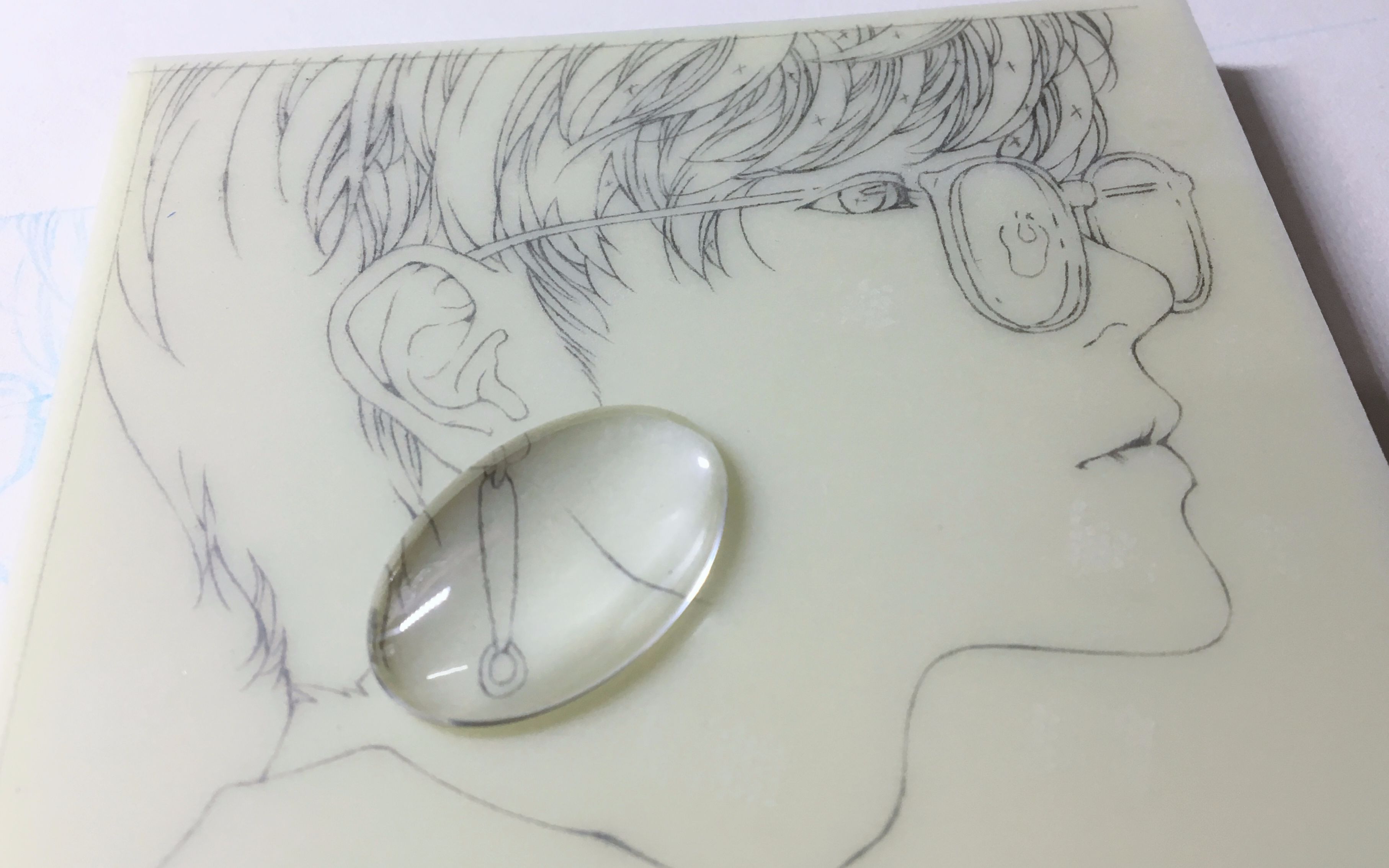 【橡皮章】王一博 - 照片转手绘线稿的描图转印过程,沉迷王甜甜无法