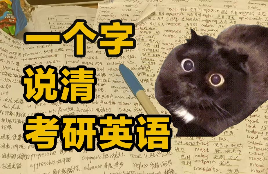 一个字,说清考研英语怎么准备哔哩哔哩bilibili