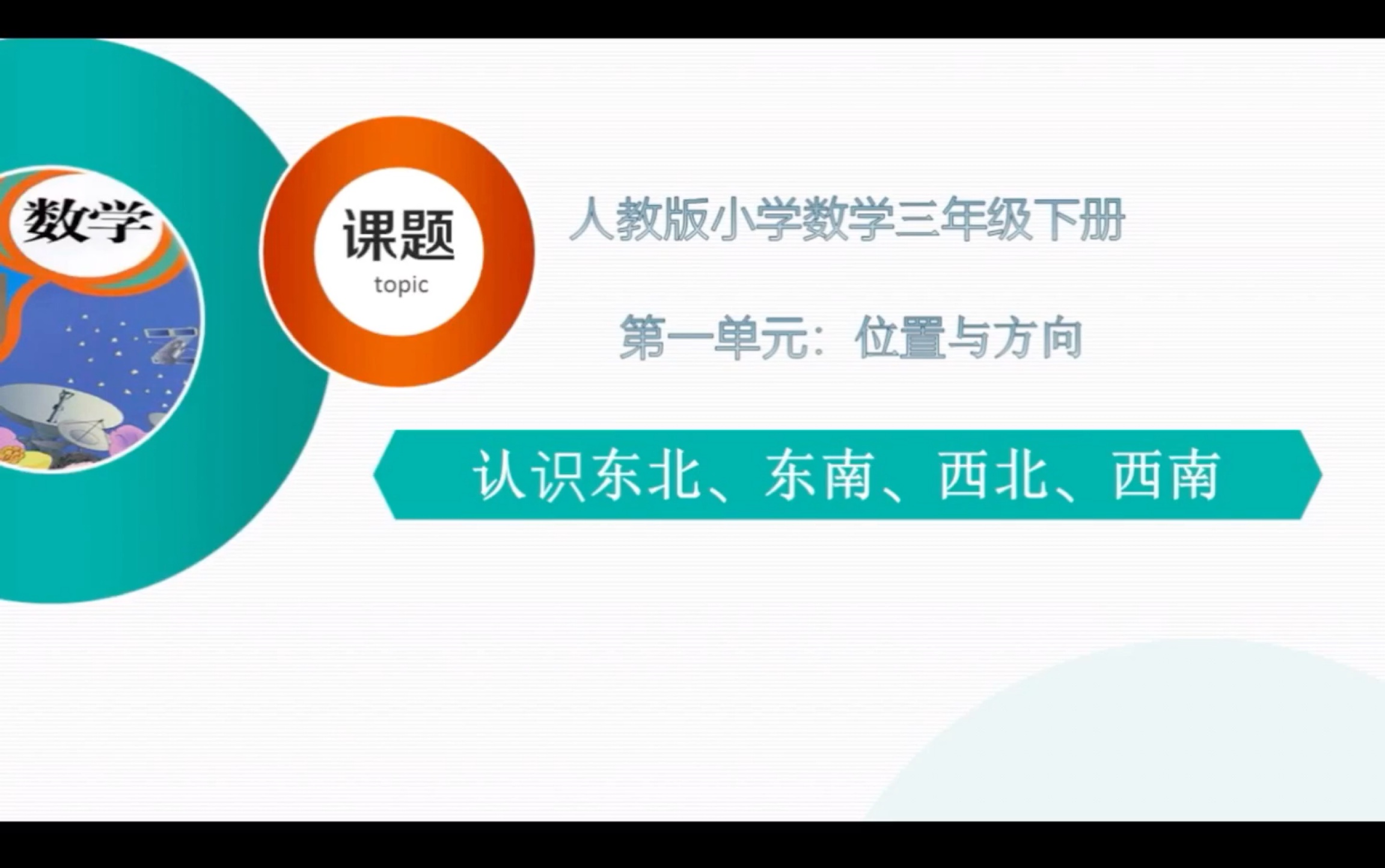 [图]【人教版数学三年级下册】1.3 认识东北、东南、西北、西南