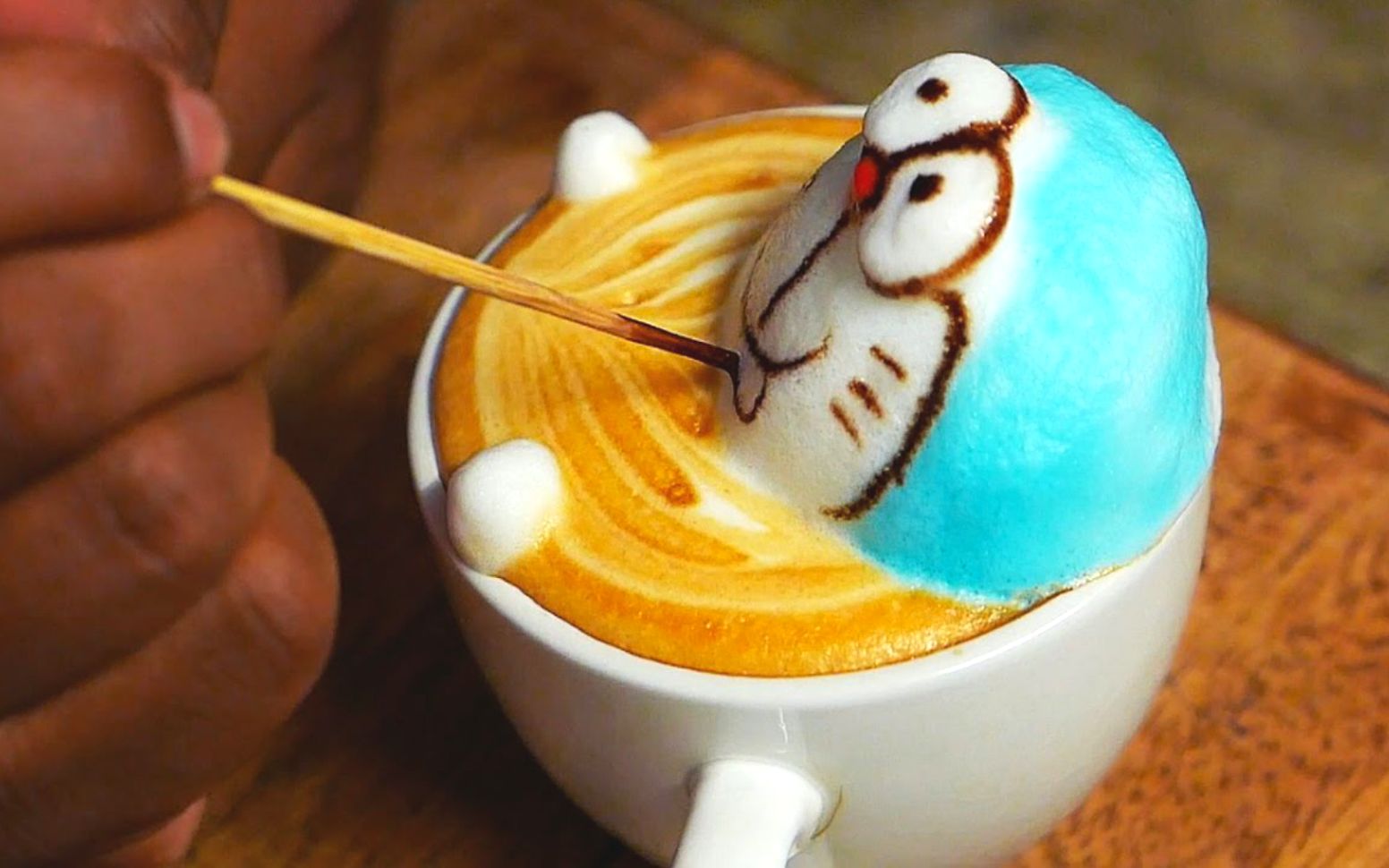 可爱的3d咖啡拉花艺术,真是太有创意了