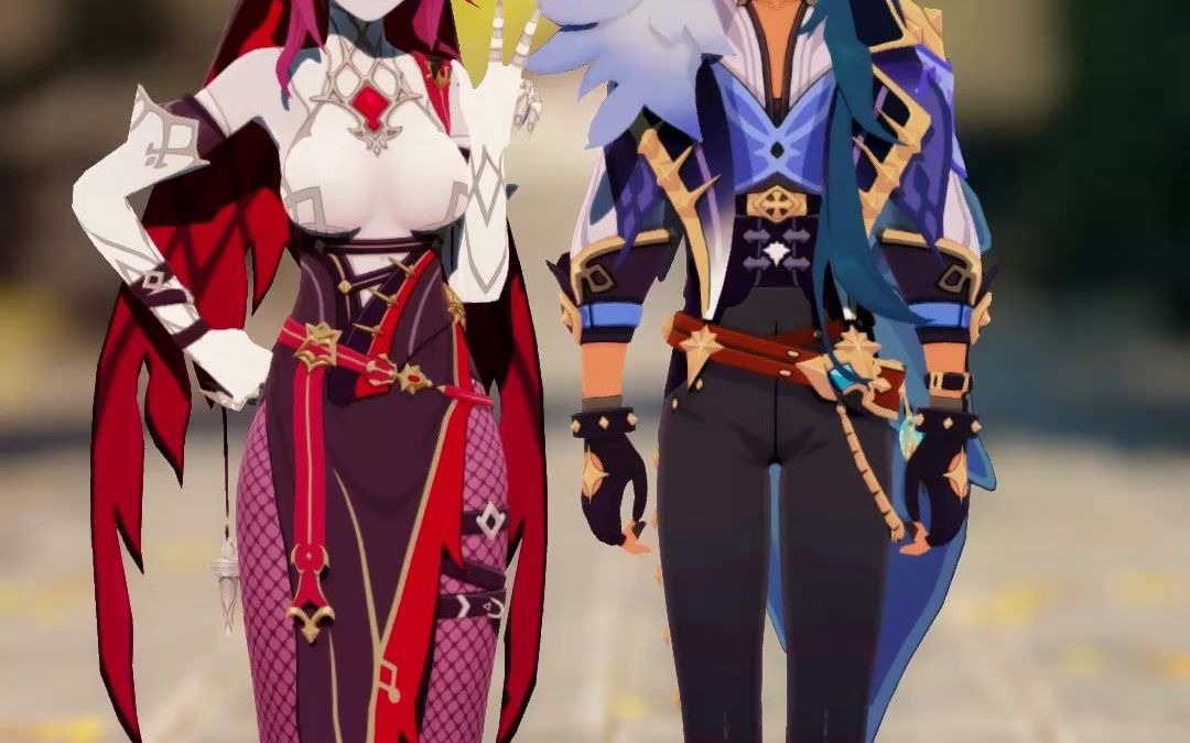 原神mmd罗莎莉亚凯亚