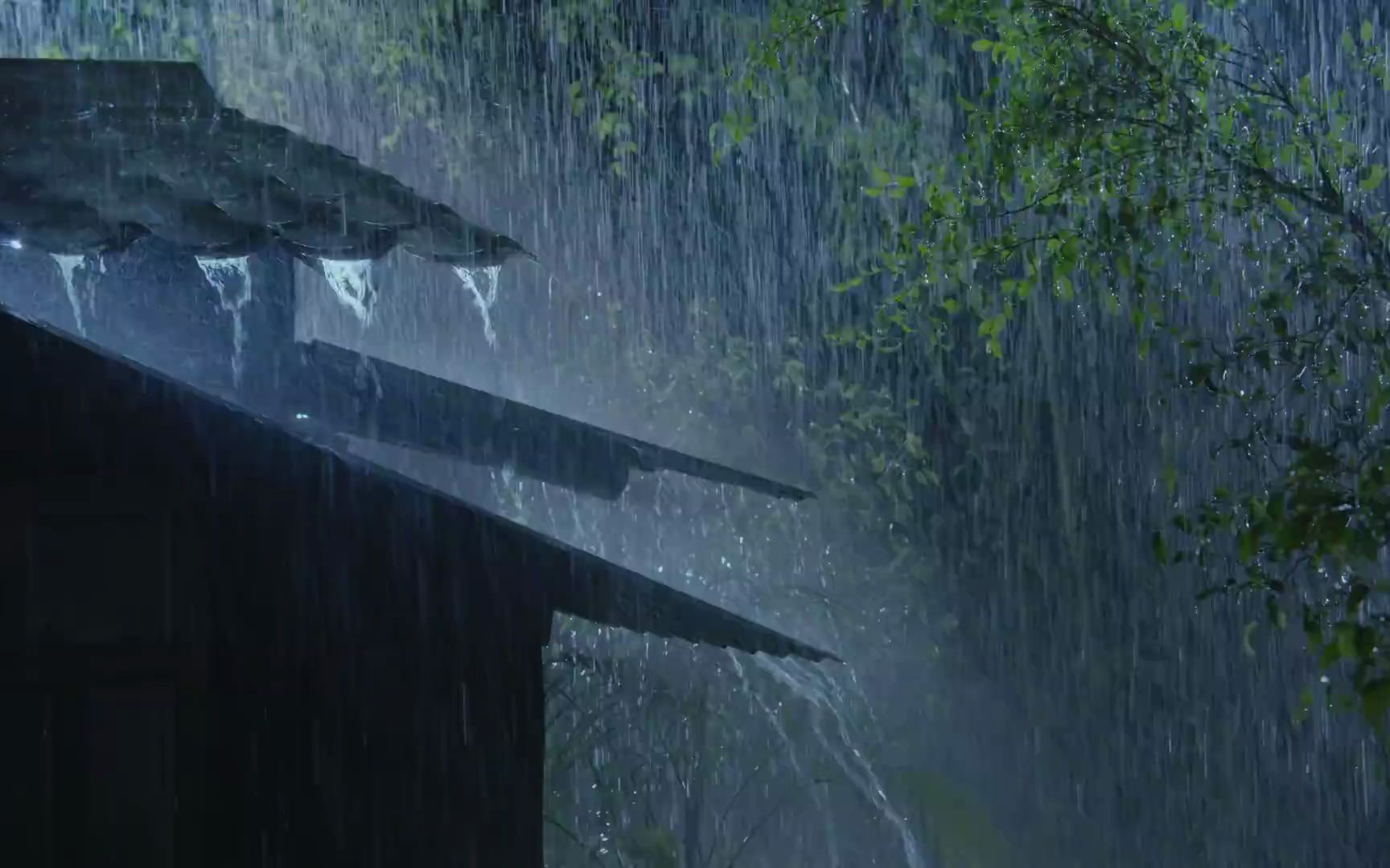 [图]雨夜的完美深度睡眠 ｜ 大雨和屋顶上的雷声