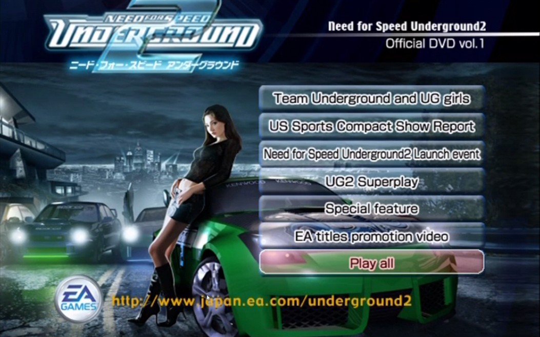 【极品飞车8】need for speed underground 2 official dvd (vol.1)