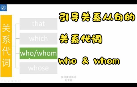 [图]英语语法四十三—引导关系从句（定语从句）的关系代词（3）：who 和whom