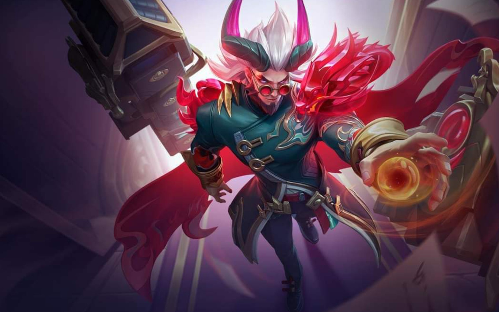 传说对决〕第一赛年 赛年宝藏皮肤 狄拉克「妖屋老板」 特效展示