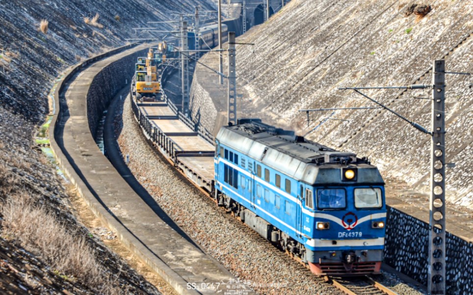 【铁路】宁局柳段df4c-4379牵引57030次路用列车通过南环上行线804km