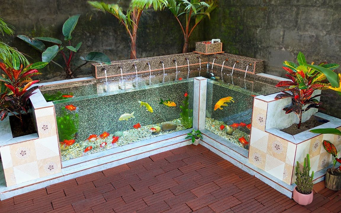 如何用漂亮的瀑布鱼缸制作放松的角落