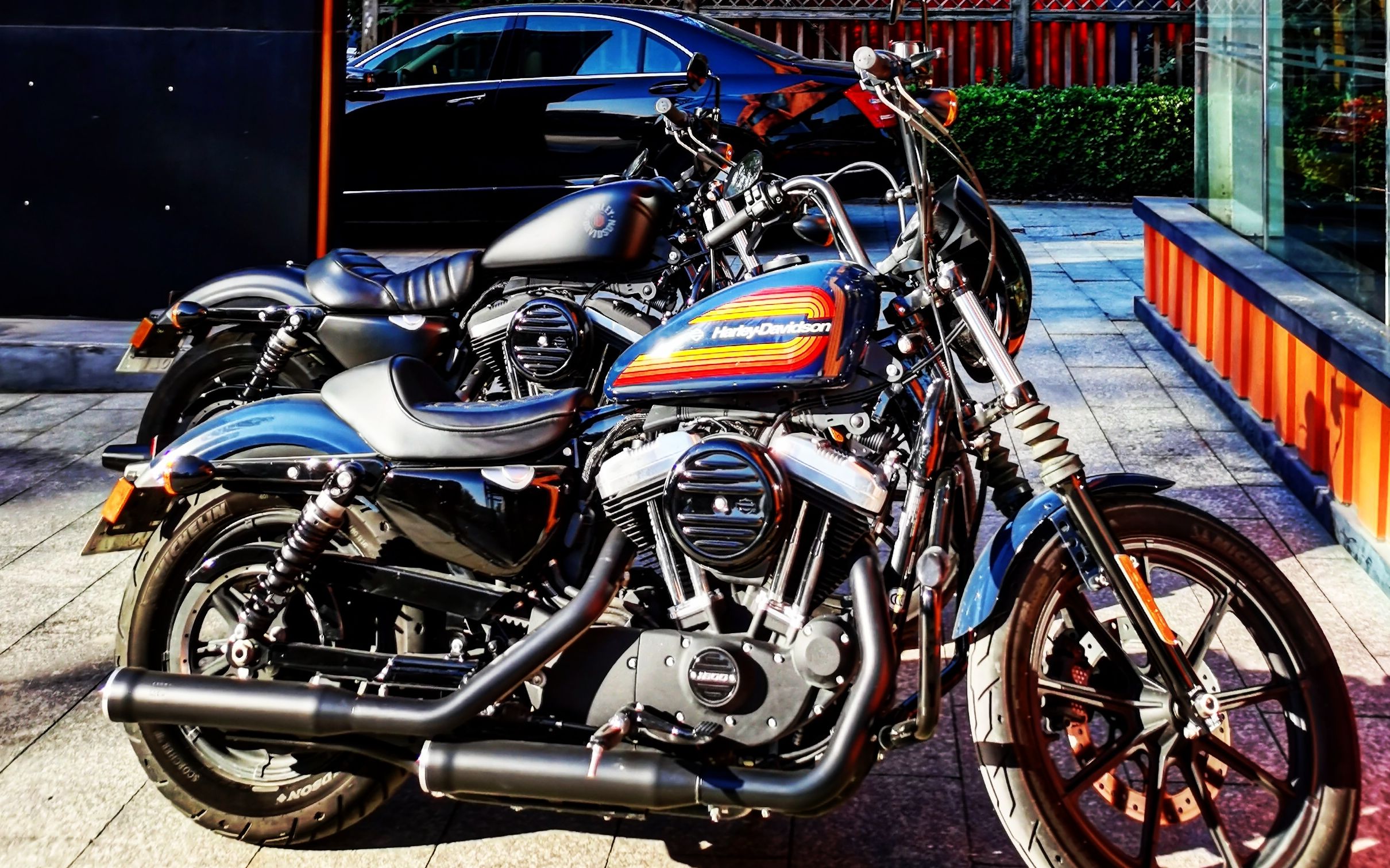 大鬼的摩托哈雷戴维森883硬汉原厂排气对比1200硬汉cobra排气声浪