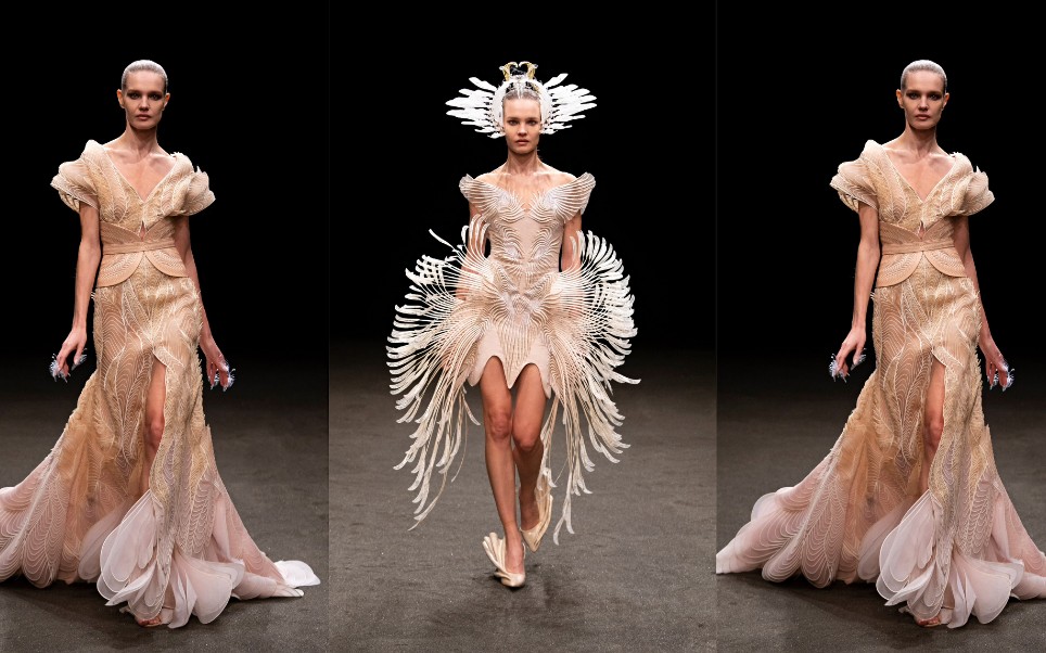 水果娜natalia vodianova为iris van herpen高定秀闭秀