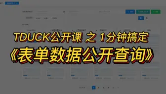 如何使用填鸭表单将表单数据进行公开查询