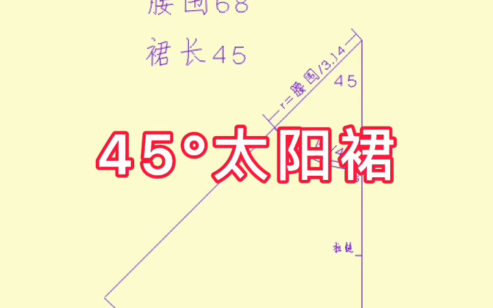 45ⰮŠ太阳裙结构图及成品展示哔哩哔哩bilibili