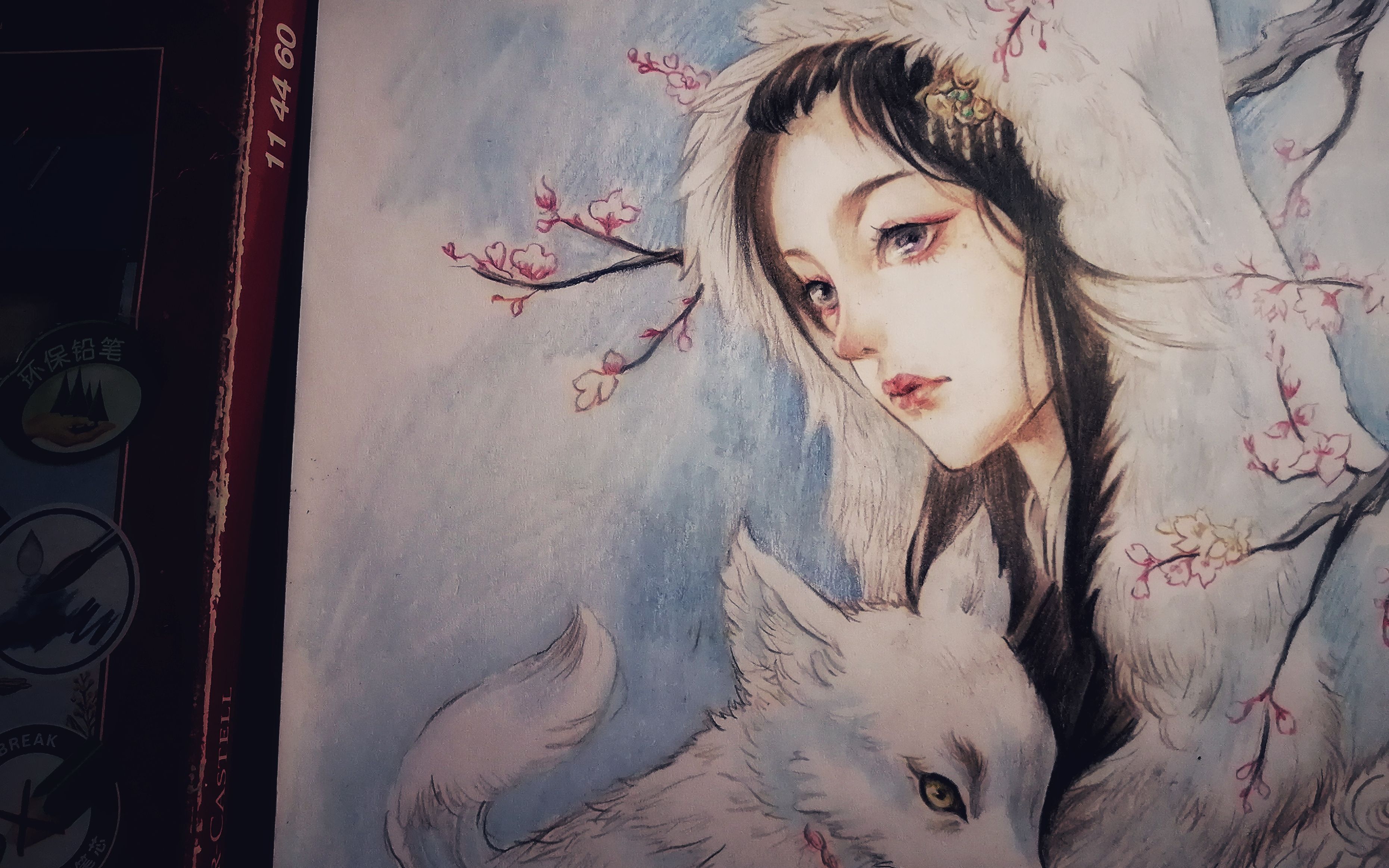 【摸鱼系列】画一个古风小姐姐(临摹古戈力)林焯【水彩过程】|枯骨生