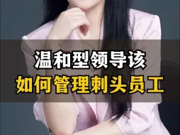 Descargar video: 温和型领导该如何管理刺头员工？