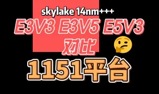 Descargar video: E3 V5另一项选择 E5 V3对比测试 1151魔改 ES CPU推荐 平台推荐 经典的skylake架构变化 14nm+++