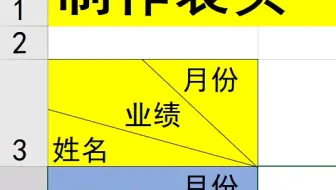 Excel表格中怎么进行制作表头
