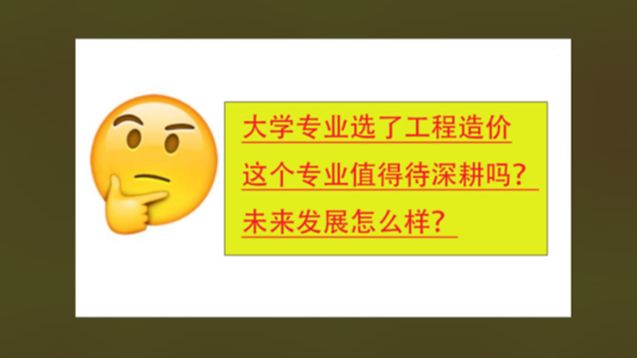 大学专业选了工程造价怎么样?这个专业未来还稳吗?哔哩哔哩bilibili