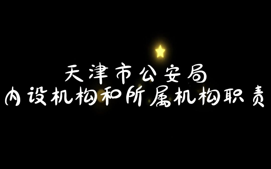 天津市公安局内设机构和所属机构职责⑨ 天津市公安局包含哪些单位?这些单位职责是什么?哔哩哔哩bilibili