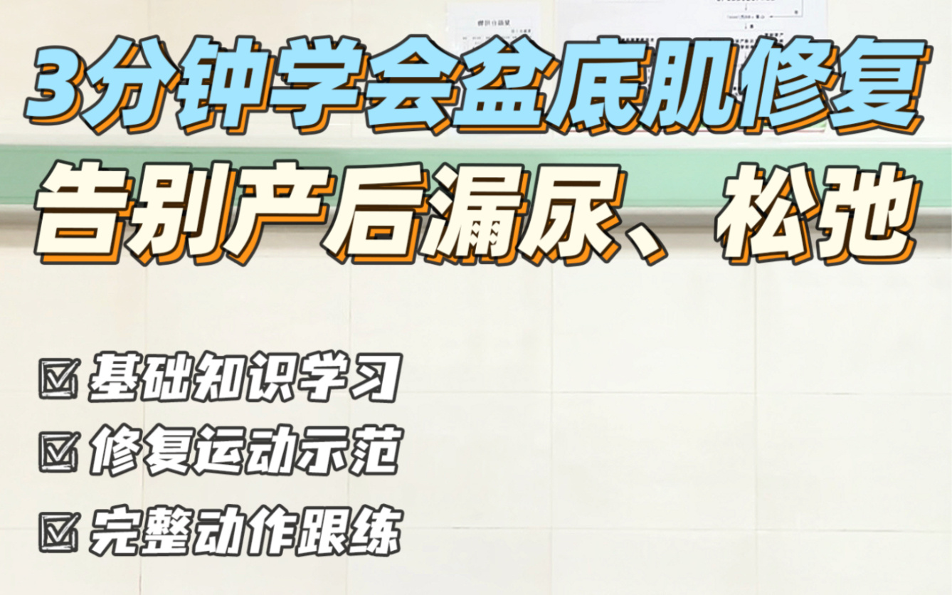 盆底肌修复保姆级教程!3分钟get正确姿势❗️哔哩哔哩bilibili