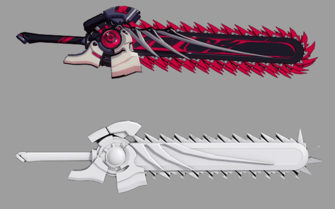 【3dmax武器教程】超帅的武器建模电锯建模 不挑人的教学 包学包废!