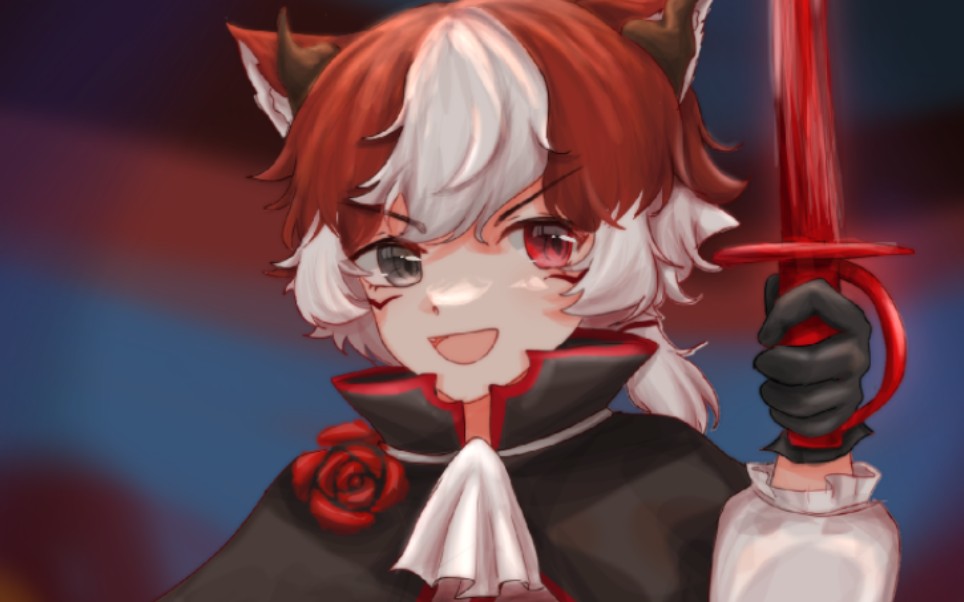 【绘画过程】是谁完结后还在画异瞳猫猫影王,原来是我啊