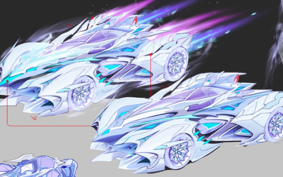 冰魄麒麟皮肤美术初稿与原画对比