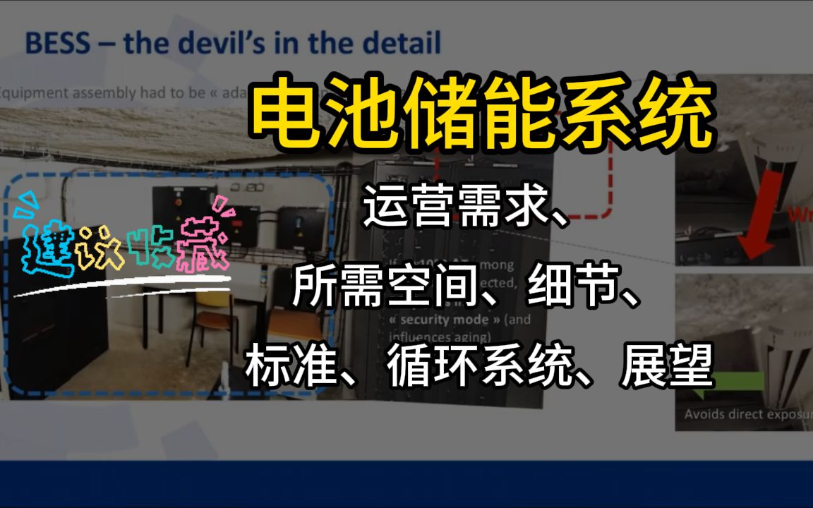 电池储能系统(运营需求、所需空间、细节、标准、循环系统、展望)哔哩哔哩bilibili