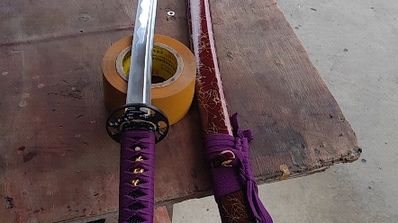 换了背景,你还认识么158碳素钢的武士刀