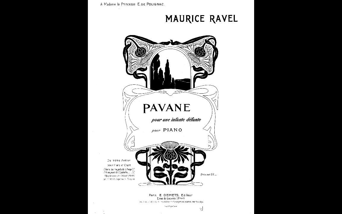 [图]【电钢弹奏】拉威尔-悼念公主的帕凡舞曲Ravel-Pavane pour une infante défunte