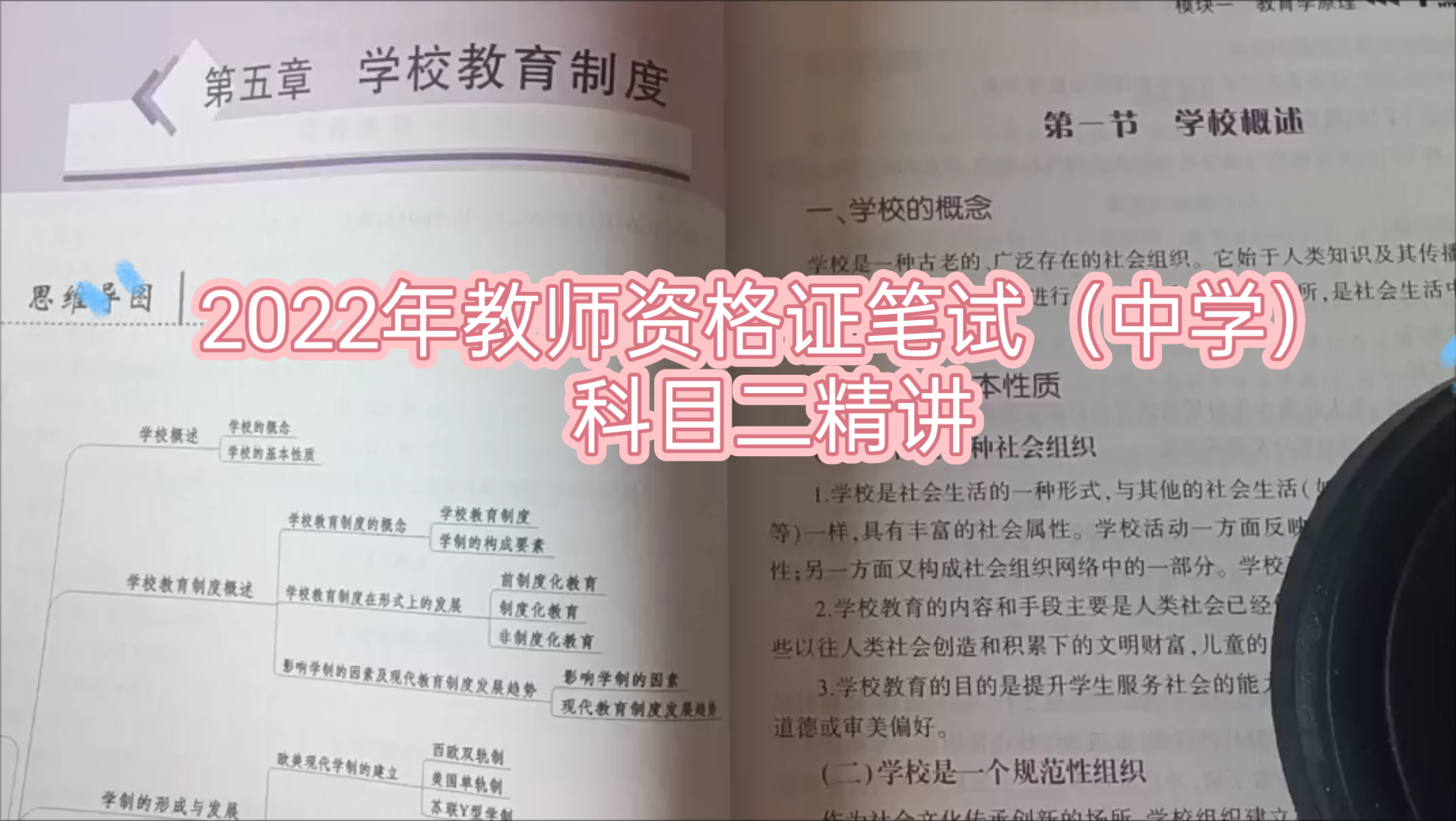 2022年教资笔试(中学)科目二第五章:学校教育制度哔哩哔哩bilibili