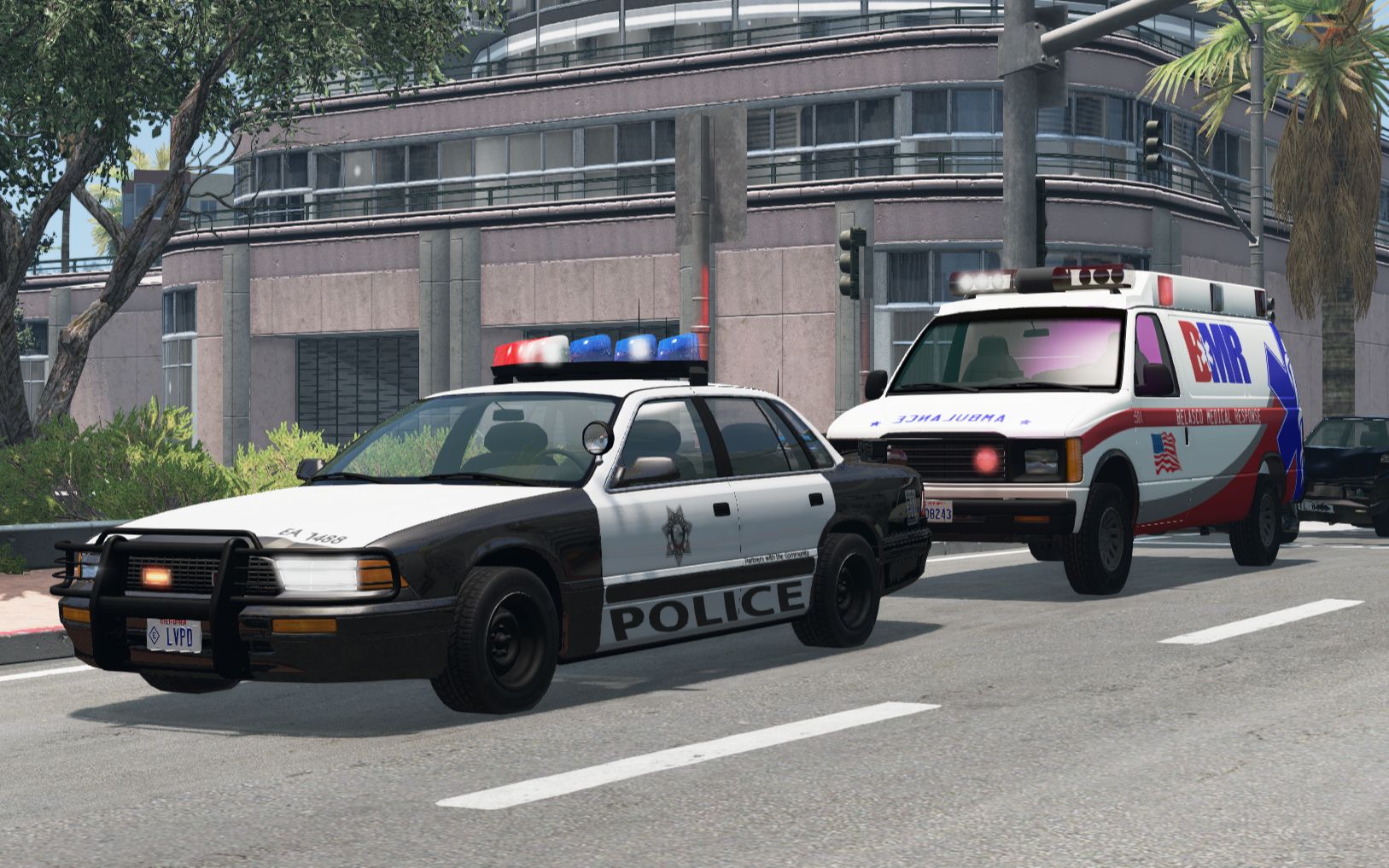 beamng警察模拟开局蹭掉后视镜拉斯维加斯元帅警车