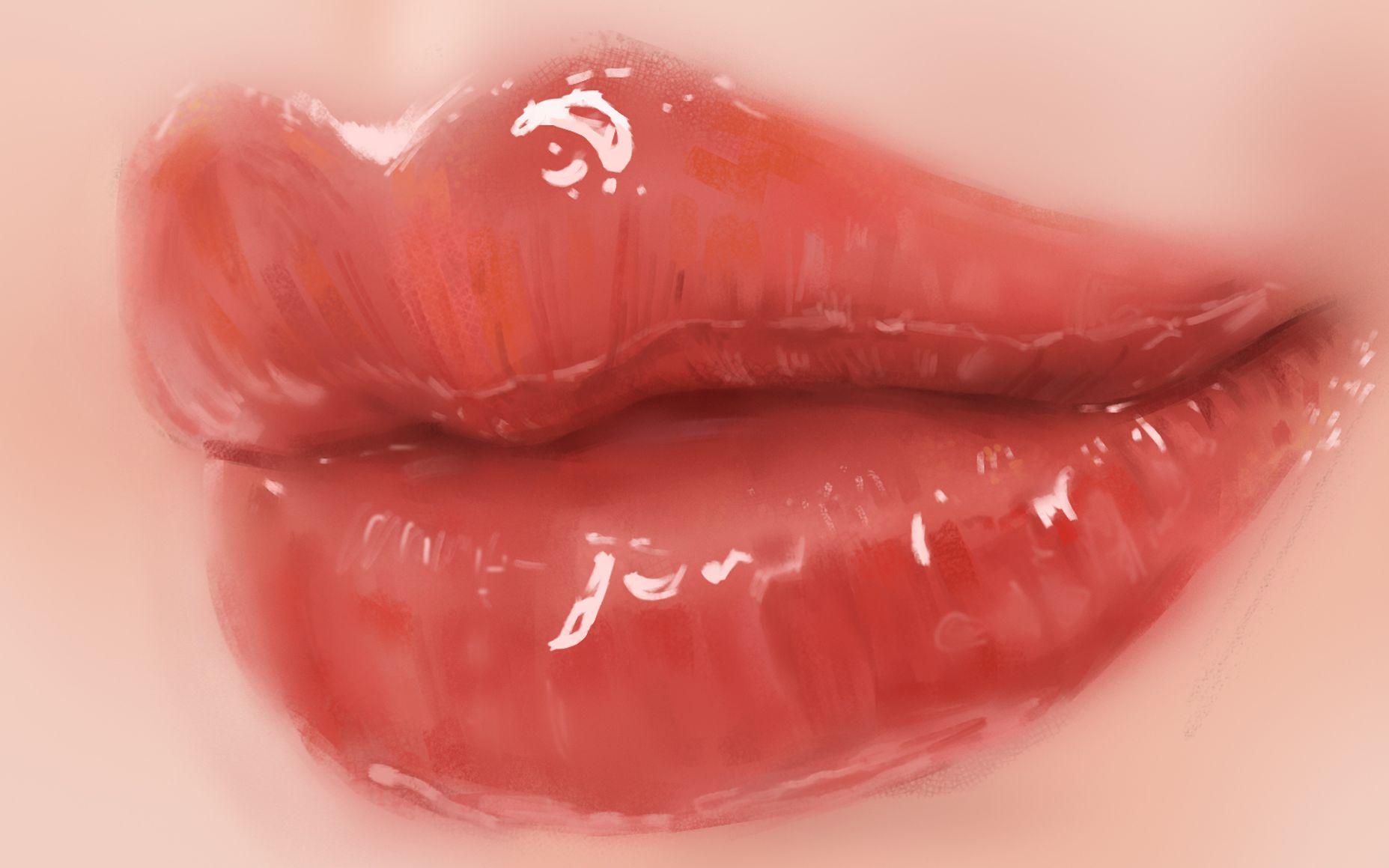 板绘三分钟性感嘴唇超简单