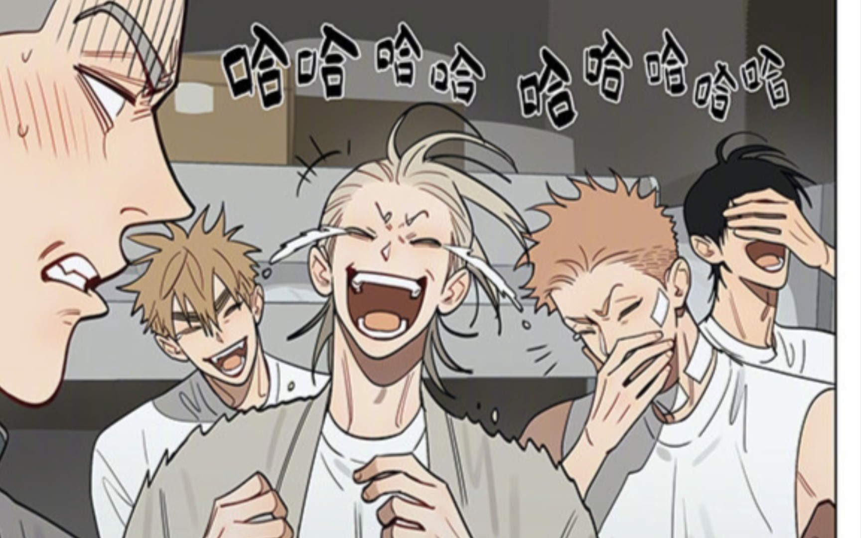 【19天漫画】你们四个笑得好开心啊,真好!感谢小光头!