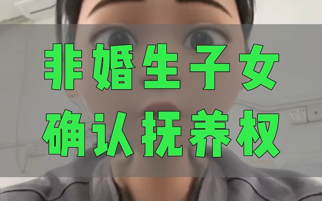 非婚生子女确认抚养权哔哩哔哩bilibili