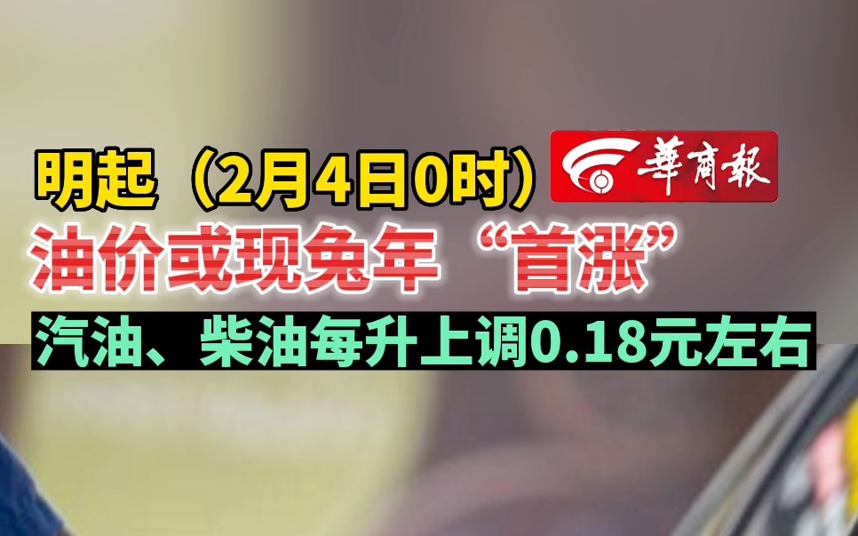 明起(2月4日0时)油价或现兔年“首涨” 汽油、柴油每升上调0.18元左右哔哩哔哩bilibili