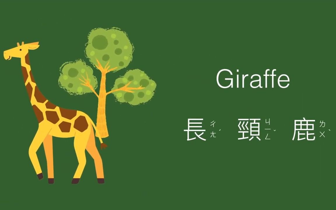 [图]幼兒英文單字｜動物園｜動物英文｜兒童英文學習｜中英文單字｜雙語教育｜Zoo Animals in Chinese