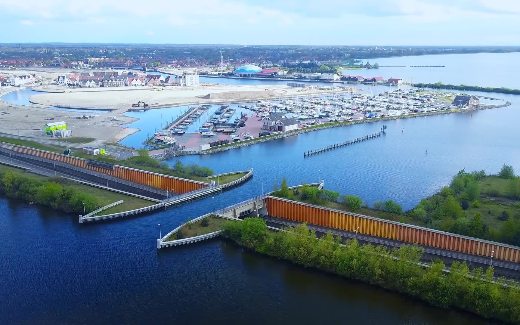 神奇的荷兰veluwemeeraqueductwaterbridge