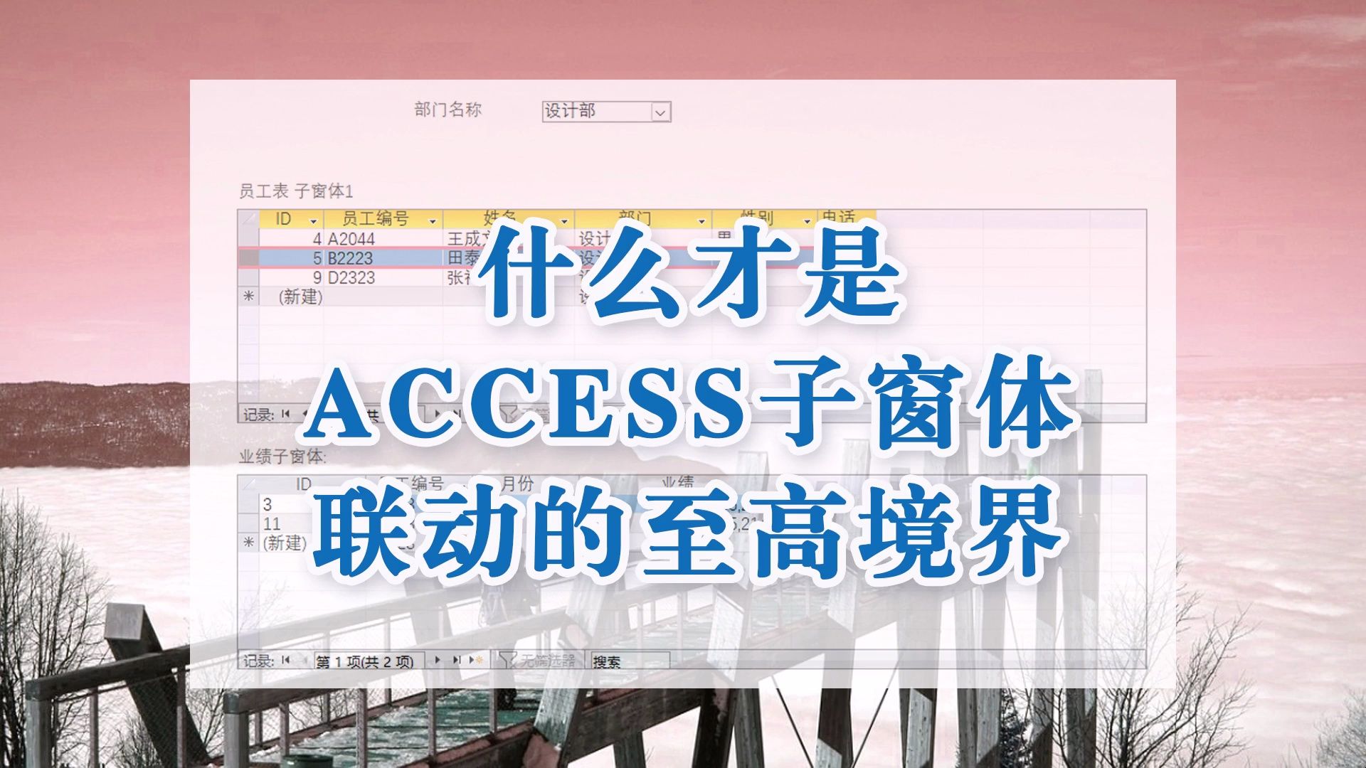 什么才是Access子窗体联动的至高境界哔哩哔哩bilibili