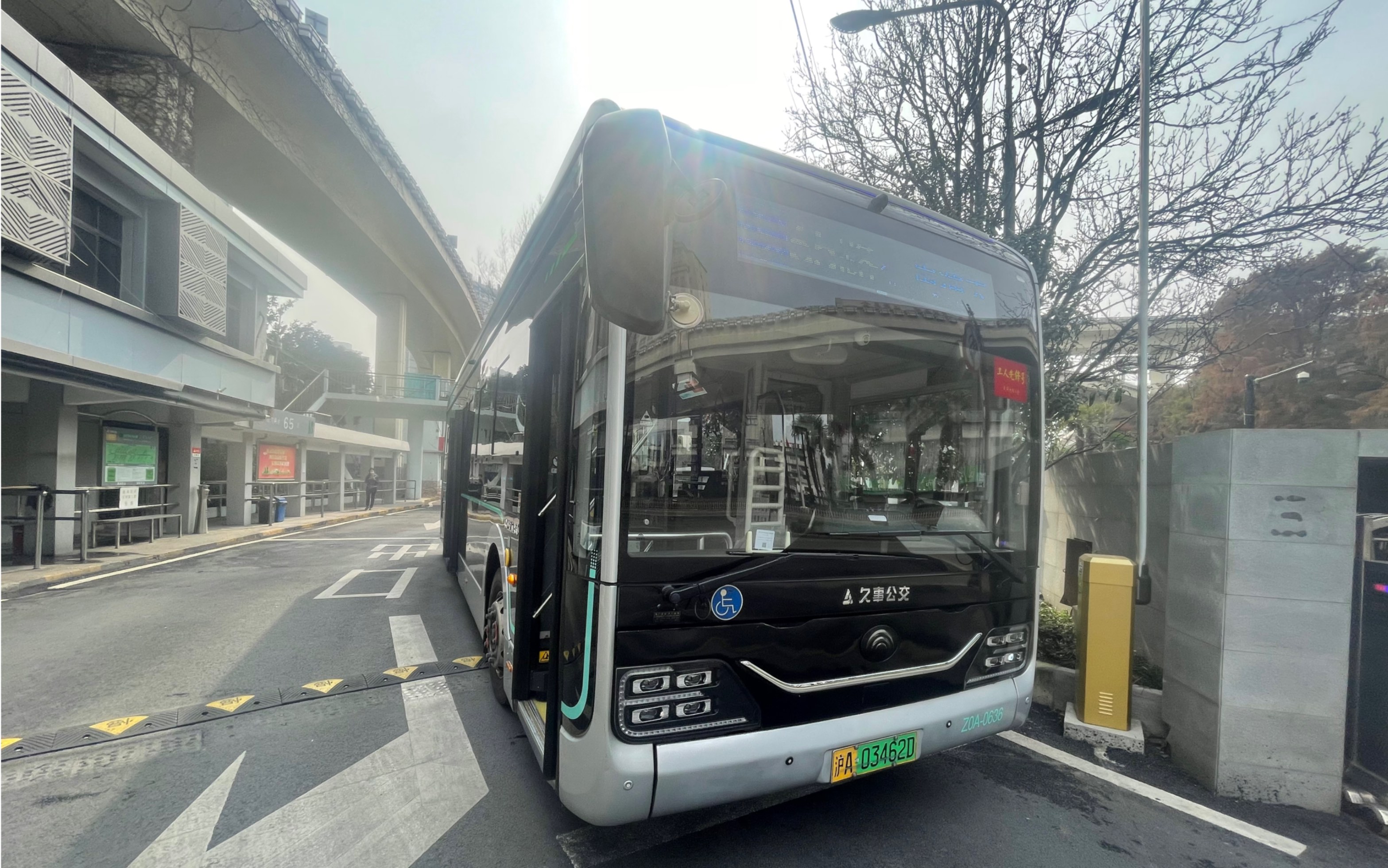 线路)上海公交65路全程前方展望 pov 北区汽车站(中山北路)—南浦大桥