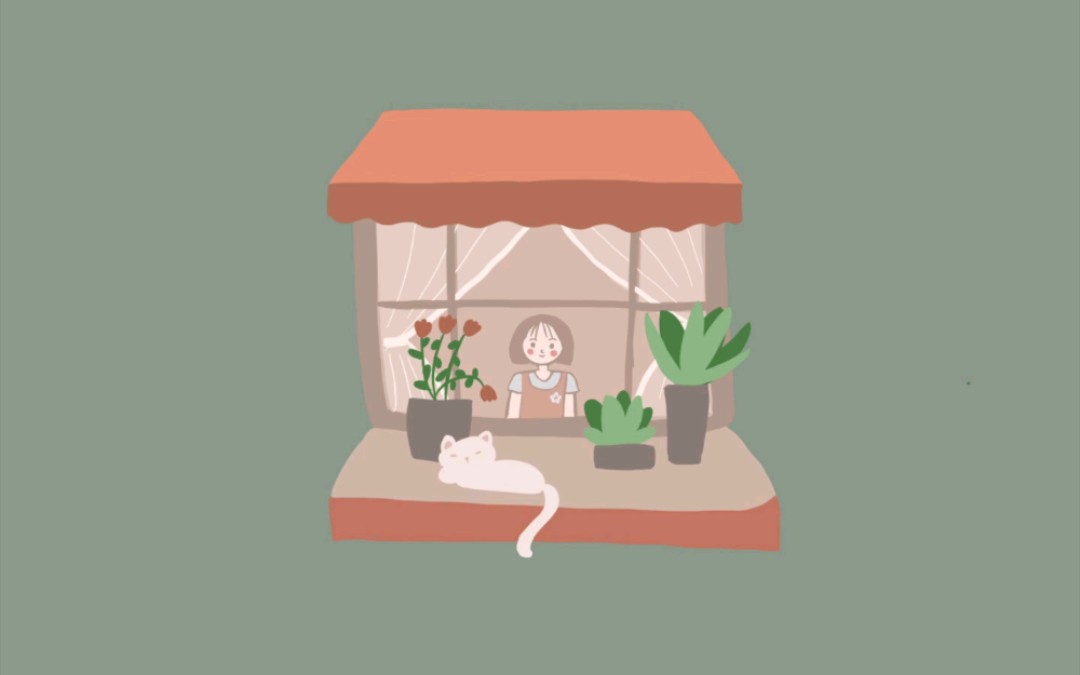 猫和女孩壁纸|跟着up主学画ipad壁纸