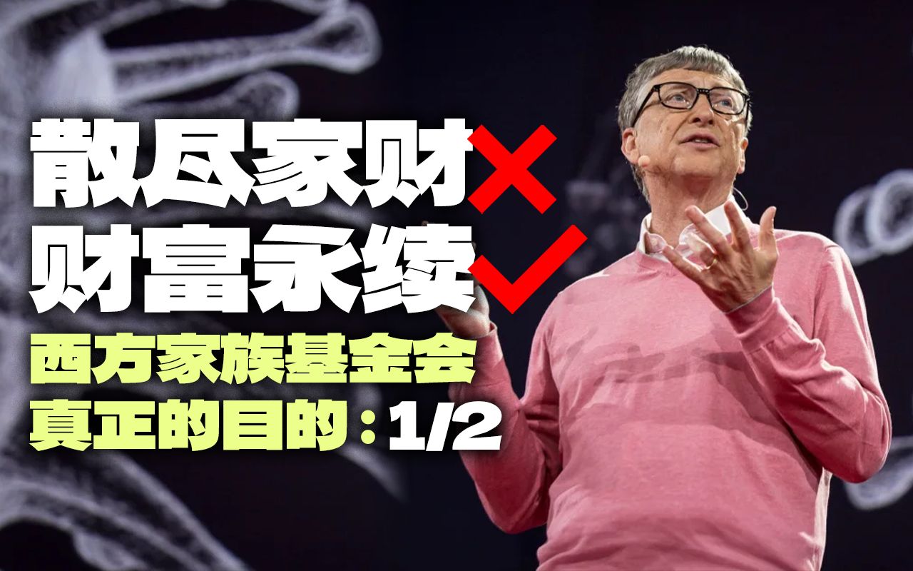 散尽家财还是财富永续?——西方家族基金会真正的目的【1/2】哔哩哔哩bilibili