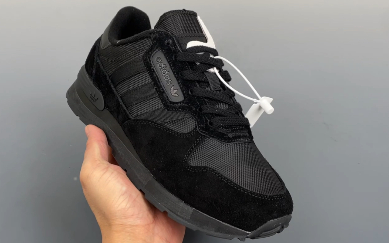 阿迪达斯三叶草 adidas originals treziod 2 黑麂皮夜行者复古跑鞋