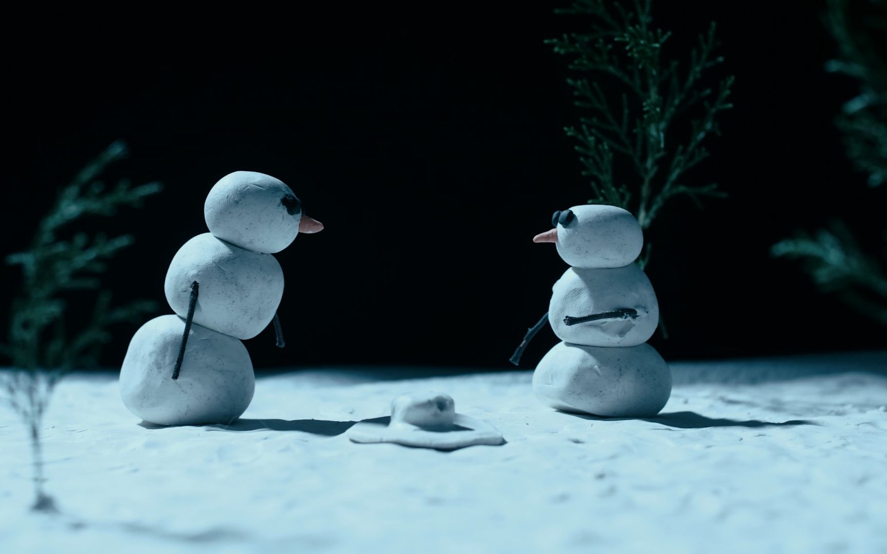 【定格动画】创意黏土雪人元素定格动画《under the winter sun》17