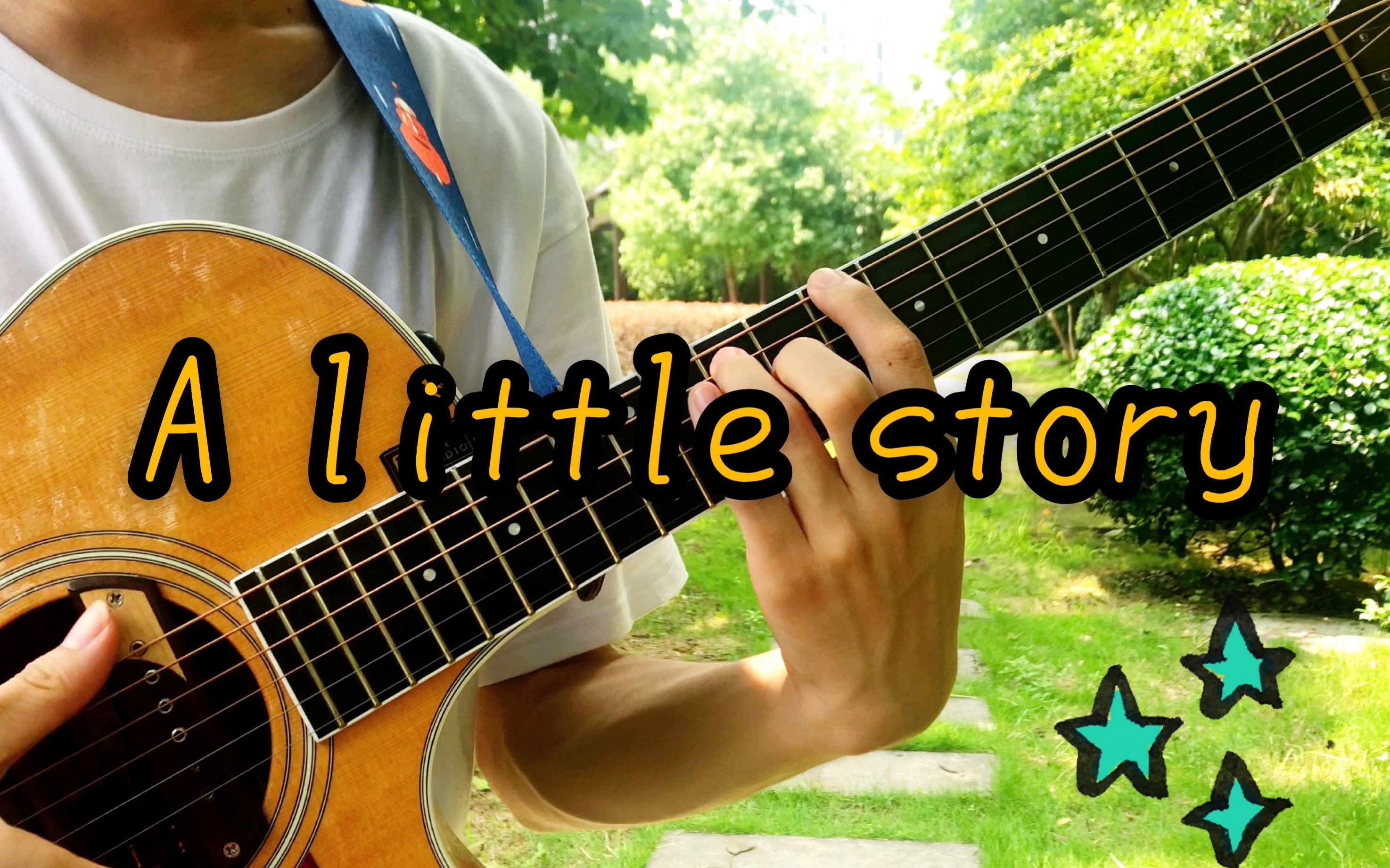 [图]全曲拍泛音!!!钢琴曲还能这么玩？指弹改编《A little story》