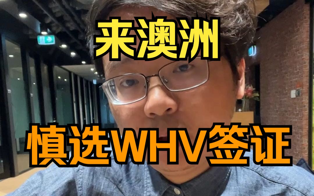 来澳洲慎选WHV签证哔哩哔哩bilibili