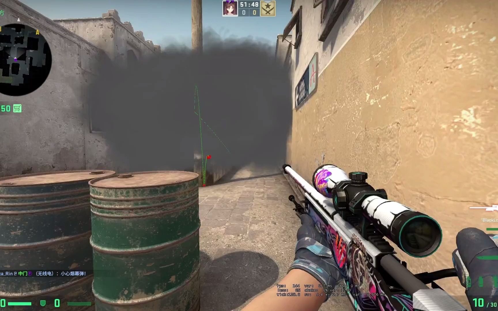 csgoct沙二原创a小单向烟